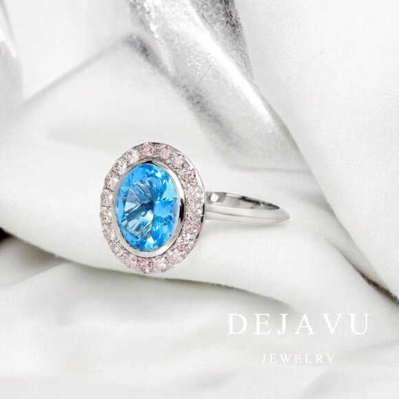 Blue Aquamarine Ring - Picture 1 of 9